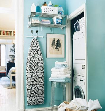 blue laundry room damask iron board cover