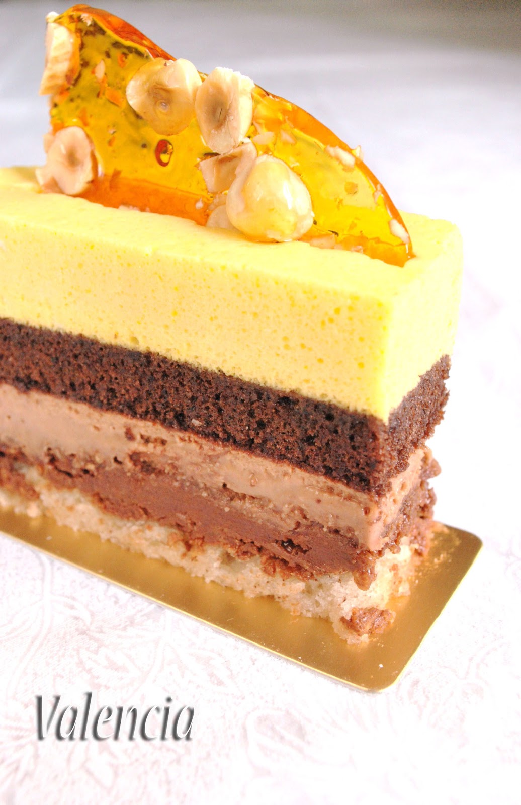 Sweets and Loves Valencia An Orange Chocolate and Hazelnut Entremet