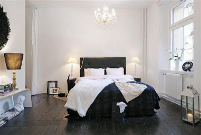 stylish swedish white interior design bedroom