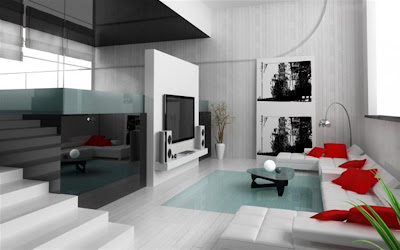 combination black and red interior design decorative accessories