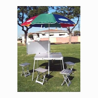 folding chairs and tables