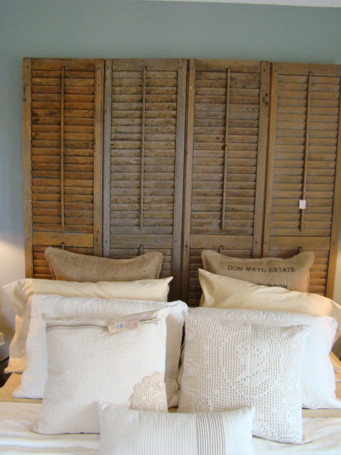 headboard out of old shutters. love! | Headboards for beds, Simple
