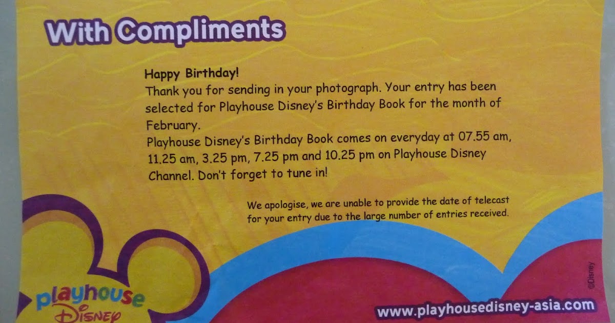 My Darling Girls Playhouse Disney Birthday Book