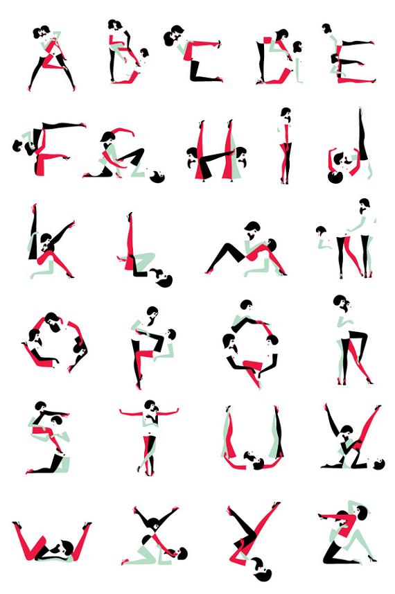 alfabeto design arte sexy mulheres
