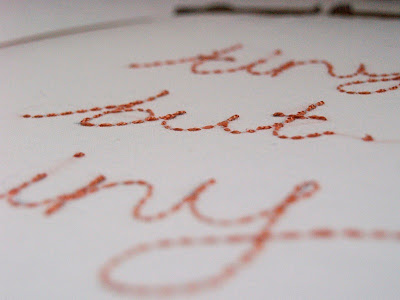 embroidering words