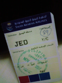 Saudia boarding pass