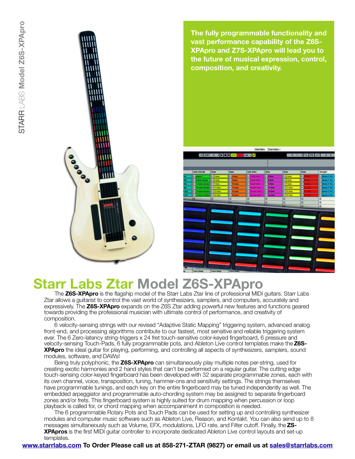 Starr Labs Ztar MIDI Guitar MIDI Controllers Professional MIDI INSTRUMENTS