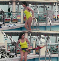 Anjala Jhaveri - S-exposing in swimsuit on the ship in tamil 'Shankar'