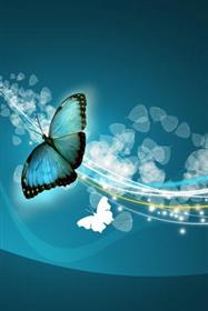Amazing Butterfly Blue Mobile Wallpaper