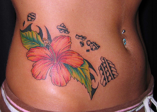 tattoos on side. flower tattoos on side of hand