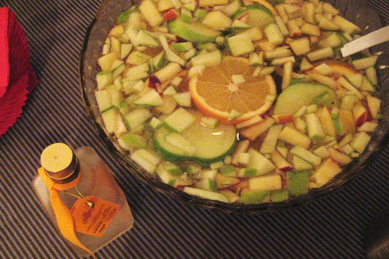 White Wine Sangria w/orange liqueur for Thanksgiving Day!
