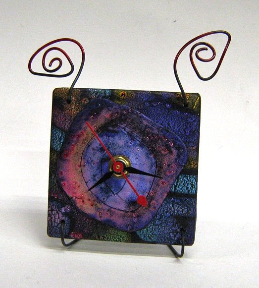 a Mused Studio Wired Time Polymer Clay Clocks