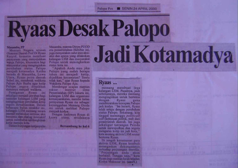 Palopo Layak Jadi Kota Otonom Palopo