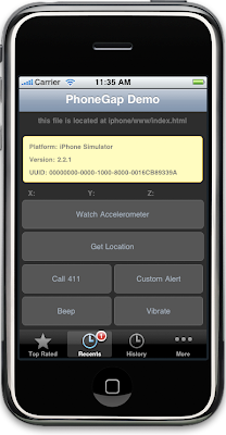 Native UI Controls in PhoneGap