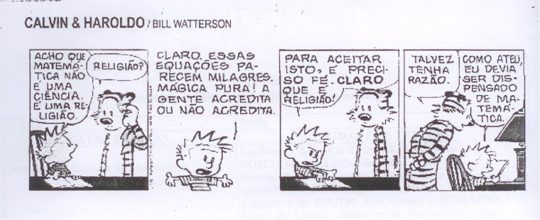 Mais uma do Calvin sobre a Matemática