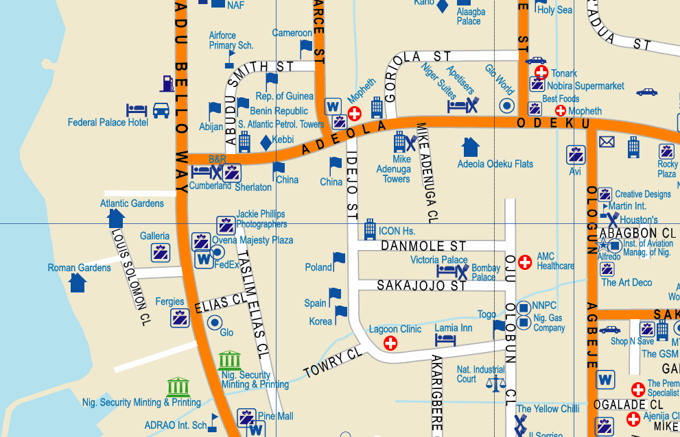 Lagos Map Victoria Island
