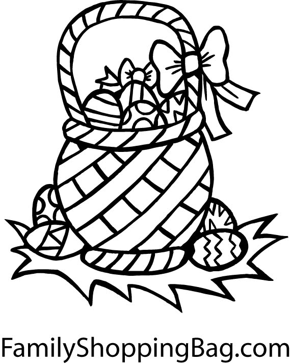 Easter Coloring Pages: Easter Egg Basket Coloring Pages, Egg Baskets