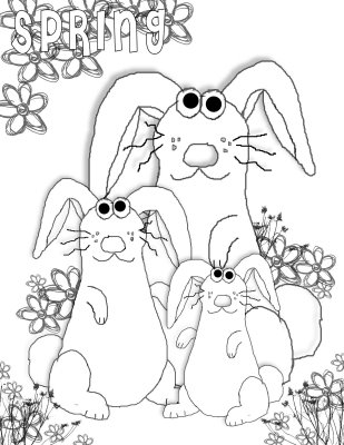 Spring Coloring Pages on Butterflies And Flowers Coloring Pages
