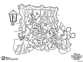 Free walt disney christmas coloring pages