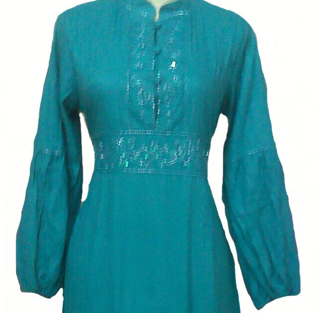 Busana MuslimahKu Gaun Cantik Bahan Katun Paris