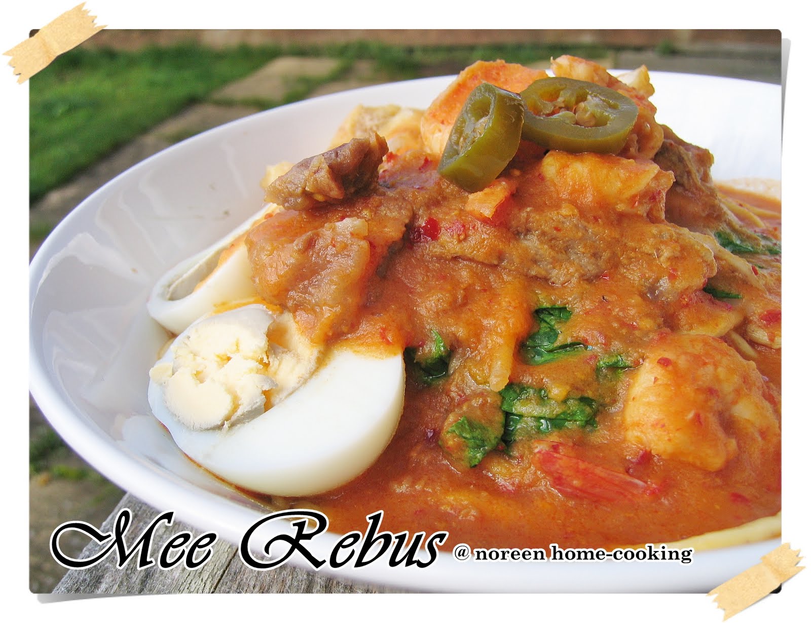 my home cooking blog Mee rebus resepi III