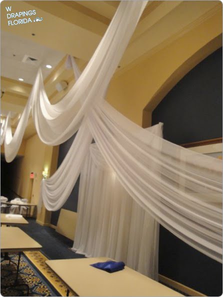 Custom Chiffon Ceiling Draping Wedding Reception at Arlington Ridge Golf Custom Chiffon Ceiling Draping Wedding Reception at Arlington Ridge Golf