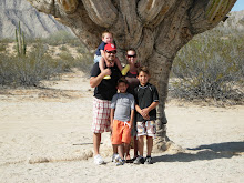 My family & a giant cactus in Mexico.