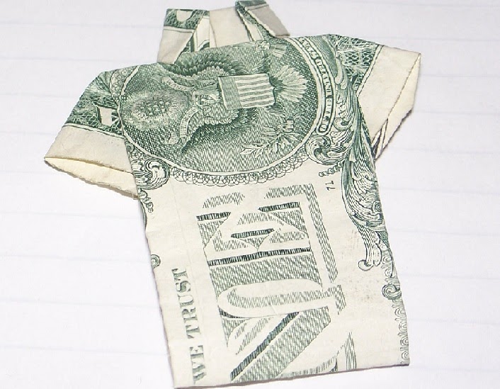 Little Web Treasures Make a Shirt Out of a Dollar Bill