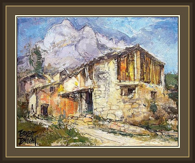 SALDES-PEDRAFORCA-BERGUEDA-PAISAJES-ERNEST DESCALS-PINTURAS