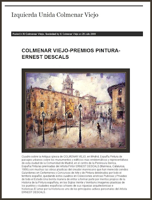 COLMENAR VIEJO-ERNEST DESCALS-PINTURAS-PREMIOS-OLEOS--