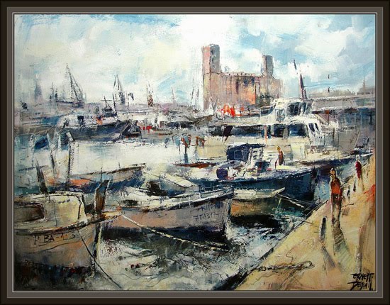 TARRAGONA-PINTURA-SERRALLO-PUERTO-PORT-ERNEST DESCALS-MARINAS