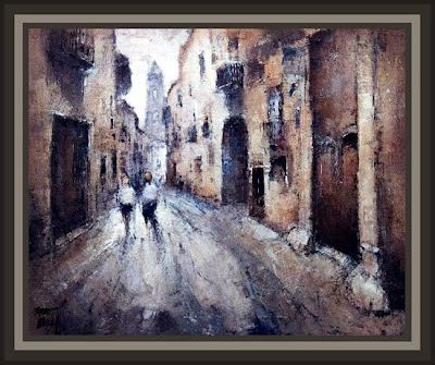ALFORJA-TARRAGONA-BAIX CAMP-CALLES-PINTURA-PINTURAS-PAISAJES-ERNEST DESCALS ALFORJA-TARRAGONA-BAIX CAMP-CALLES-PINTURA-PINTURAS-PAISAJES-ERNEST DESCALS