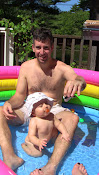 Daddy and Lilly at pool