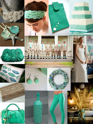 Sea Green Wedding Color Inspiration Board Images from Ashley 39s Bride Guide