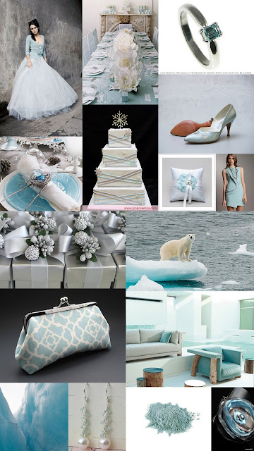 black white and ice blue wedding 