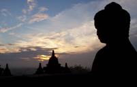 borobudur at dawn,sunrise