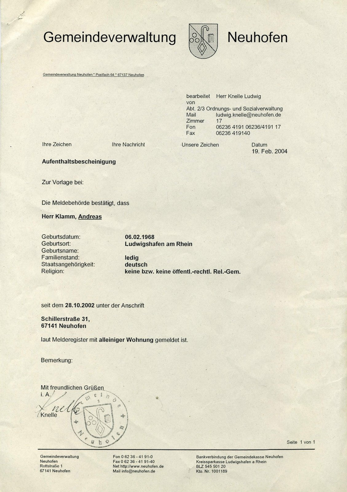 [Aufenthaltsbescheinigung-Meldesystem-Deutschland2004.jpg<br>]
