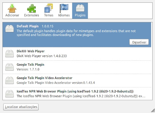 gerenciador de complementos - plugins complementos plugins Entendendo o gerenciador de complementos do Firefox