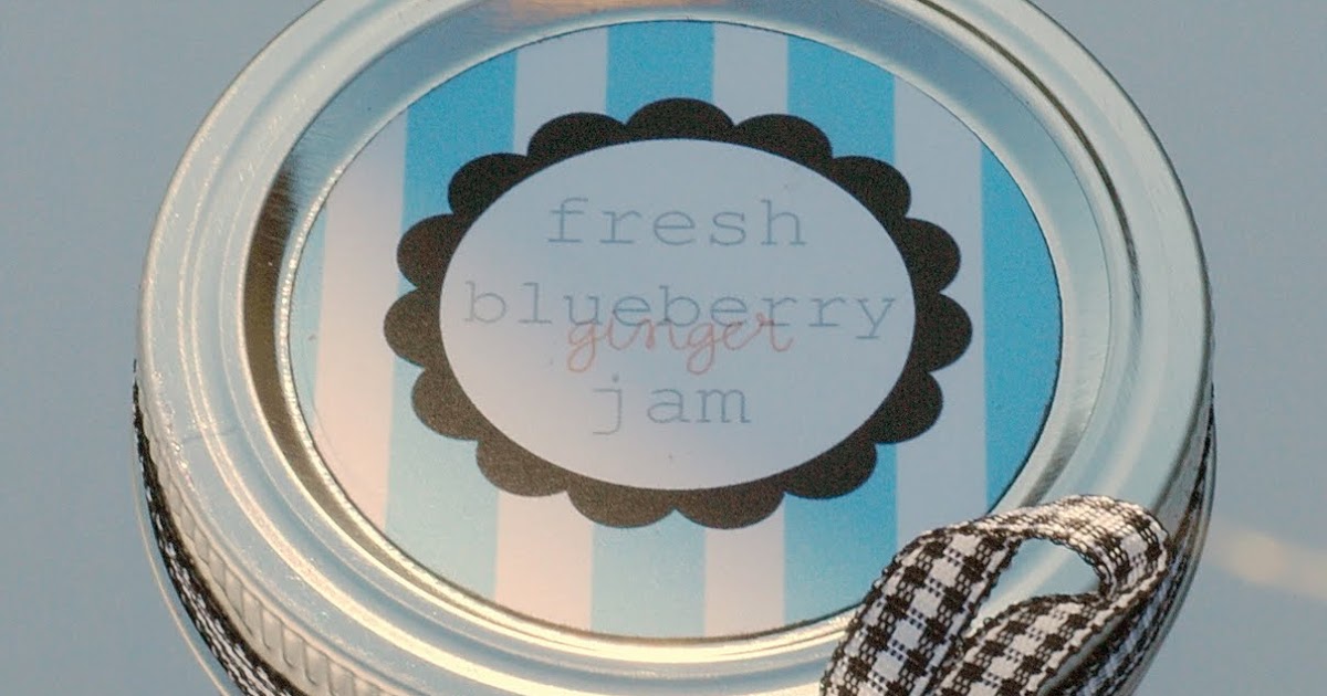 Ruffled Sunshine Blueberry Ginger Jam {recipe & printable}