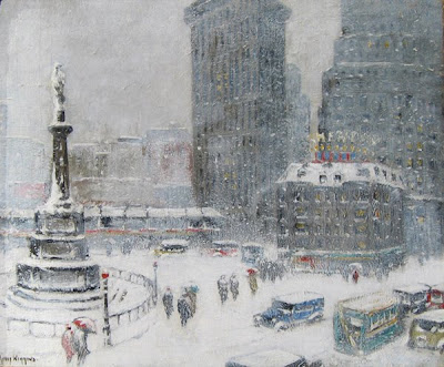 Winter Painting by  Guy Wiggins American Impressionist