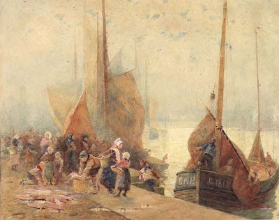 Watercolors by British Victorian Artist Hector Caffieri
