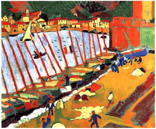 Painting by French Fauvist Artist Andre Derain