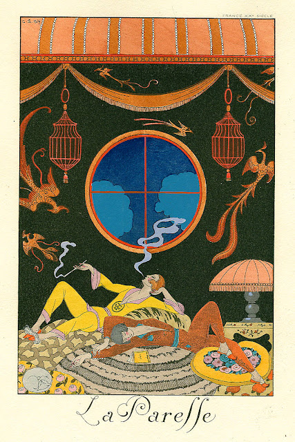 George Barbier pochoirs,art deco fashion illustration