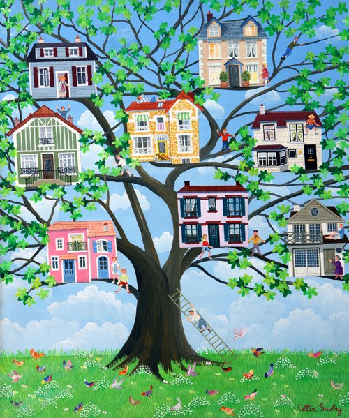 Paintings by  Cellia Saubry French Naive Artist