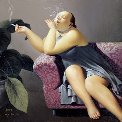 Women in Painting by Liu Baojun Chinese Artist