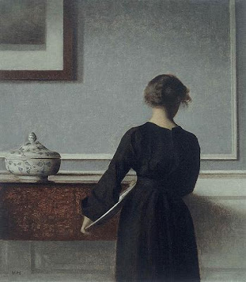 interiors painting,Modern art,oil painting,Symbolism in art,Women in art,Vilhelm Hammershoi,Danish artists