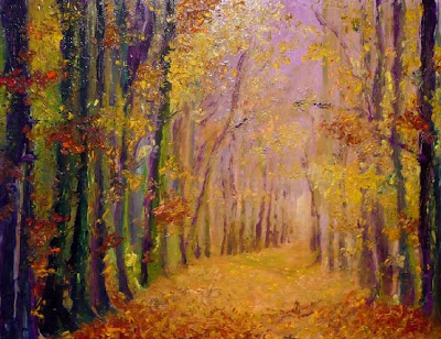 Autumn Trees in Painting by Hungarian Artist Gui Demeter