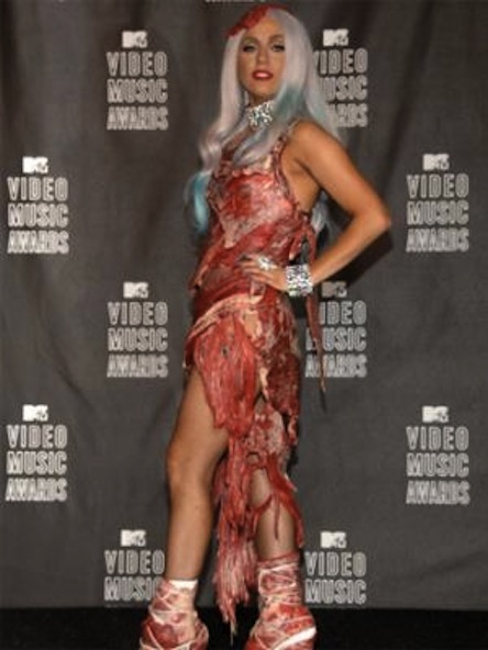 Lady Gaga and the Meat Dress