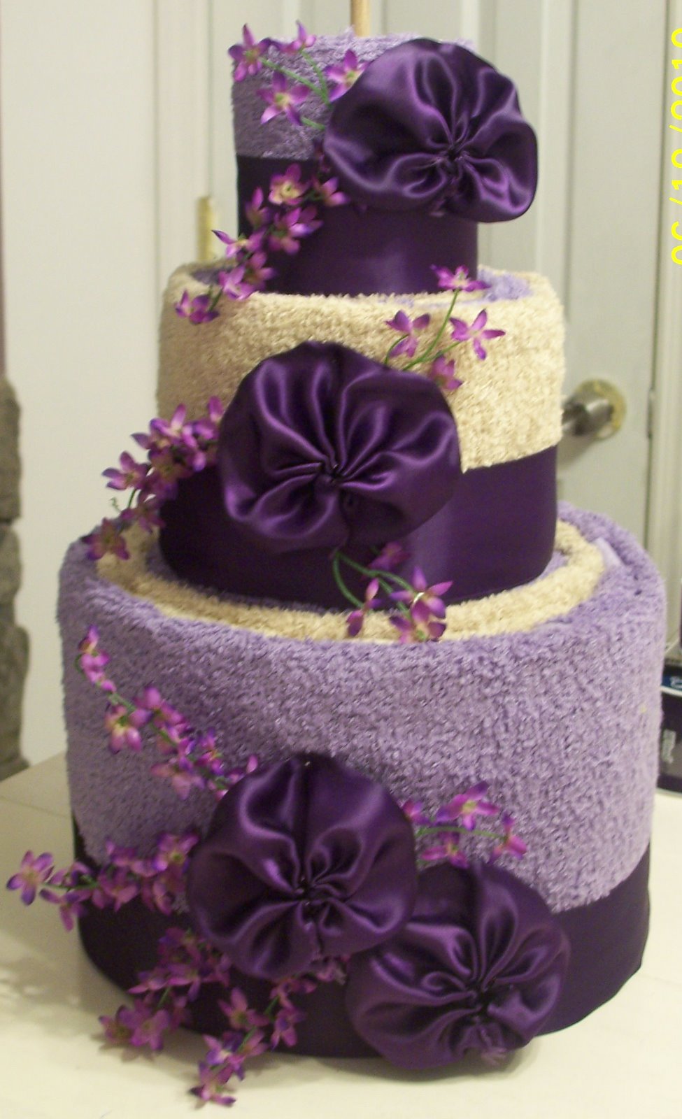 Precious Memories Scrapbooking Towel cake wedding shower gift