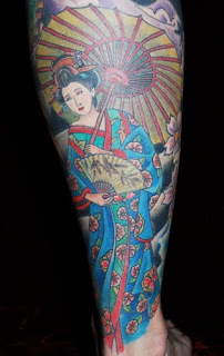 Japanese Tattoo, Geisha Tattoo, Calf Tattoo, Japanese Geisha Tattoos
